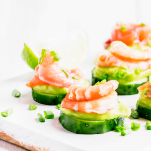 shrimp and cucumber holiday seafood appetizer