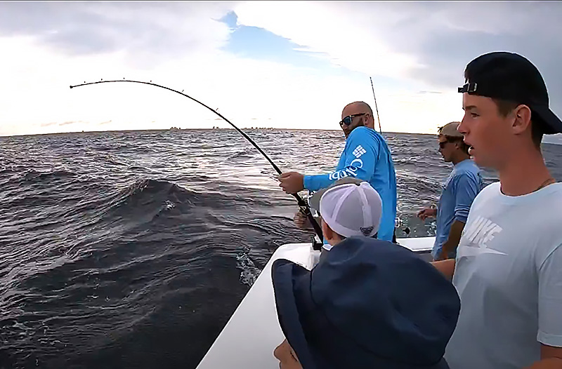 Group Fishing on the Finest Kind Charter Boat
