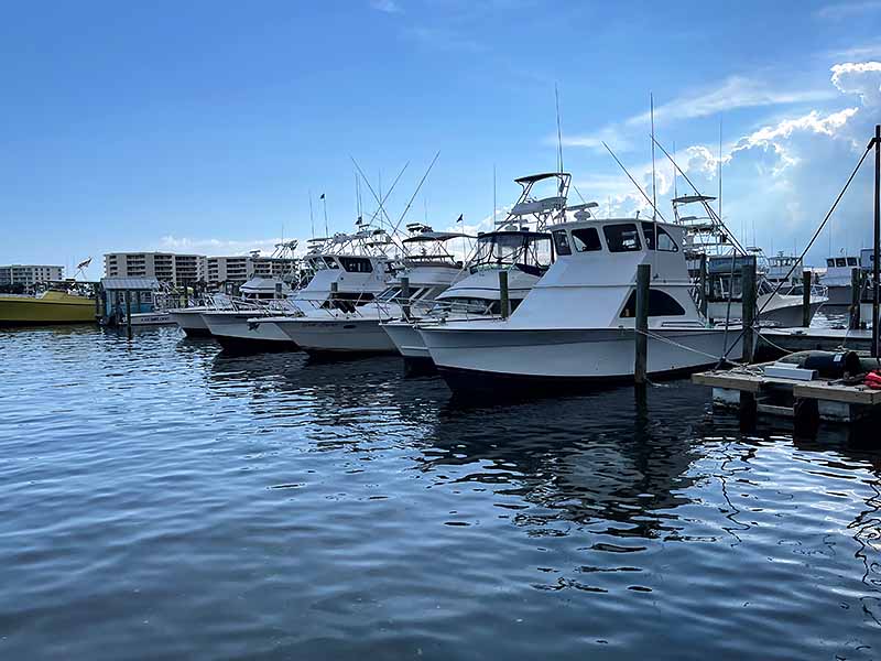 Charter Fishing Boats at HarborWalk Marina, Destin FL