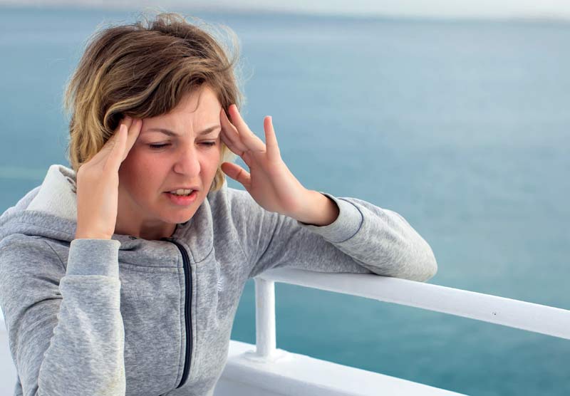 IN THE EVENT THAT YOU FEEL SICK ON BOARD, WHAT SHOULD YOU DO TO RELIEVE IT?